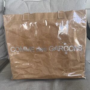 Comme des Garçons Clear PVC Tote Bag – Silver Logo Transparent Designer Bag